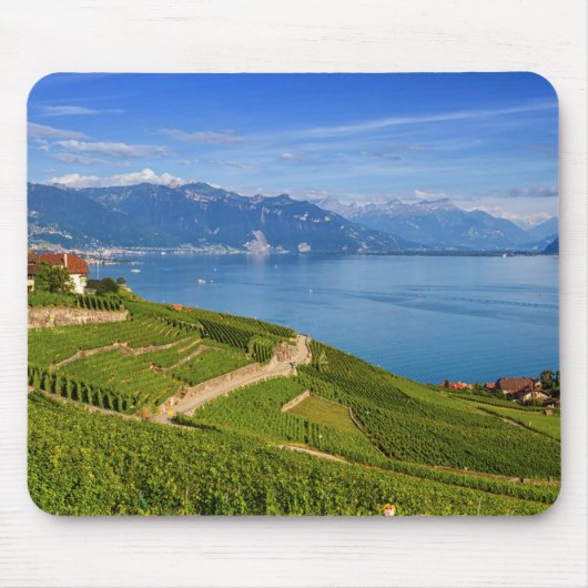 Lavaux Region, Waadt, die Schweiz Mousepad (Vorne)