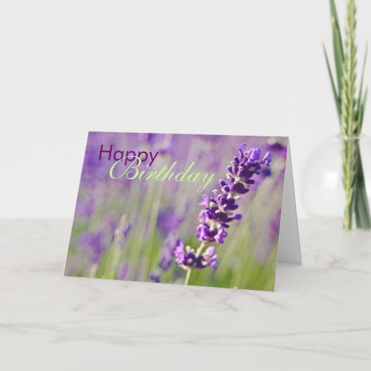 Lavendar • Birthday Card Karte (Vorderseite)