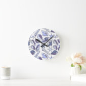 Lavendar Seashells Runde Wanduhr (Zuhause)