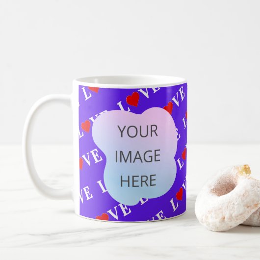 Lavende LIEBE Stylish Kaffeetasse (Mit Donut)