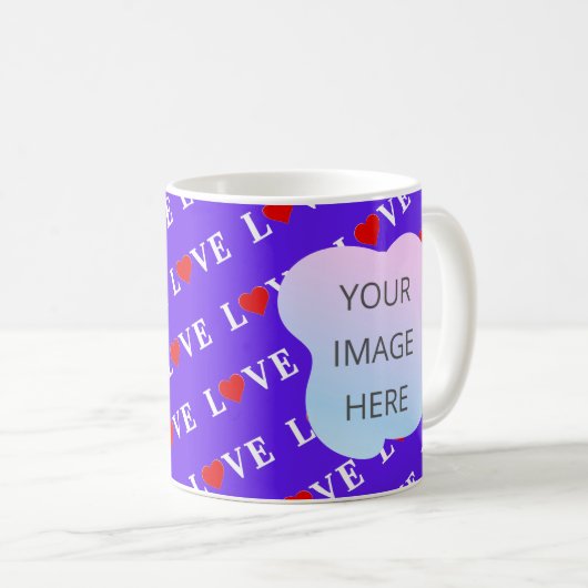 Lavende LIEBE Stylish Kaffeetasse (VorderseiteRechts)