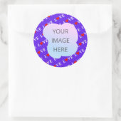 Lavende LIEBE Stylish Runder Aufkleber (Tasche)