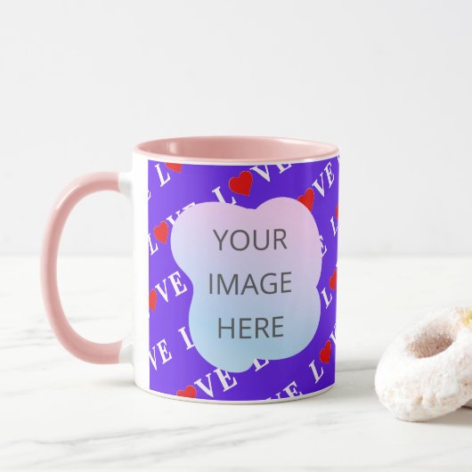 Lavende LIEBE Stylish Tasse (Mit Donut)