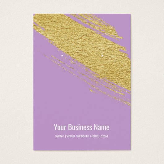 Lavendeer Gold Brush Earring Display Cards (Vorderseite)
