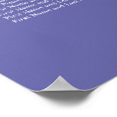 Lavendel 10 Tisch Hochzeitsstühle Chart Poster (Ecke)