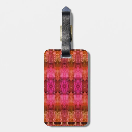 Lavendel 1974 Ikat 13 Gepäckanhänger (Rückseite vertikal)