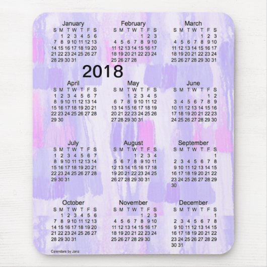 Lavendel 2018 beleuchtet Großdruck-Kalender durch Mousepad (Vorne)