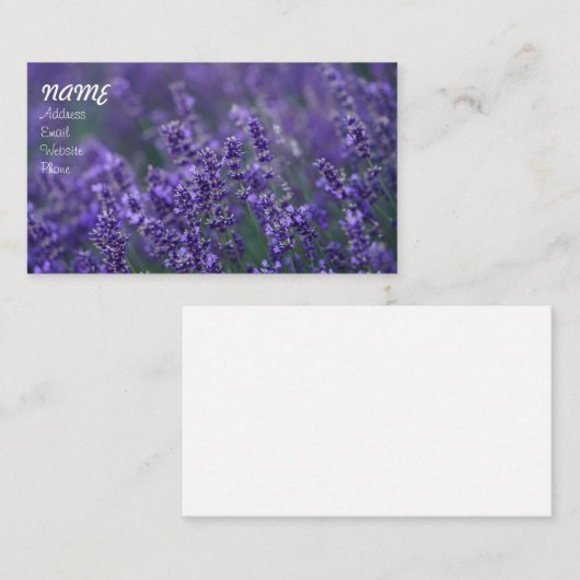 Lavendel 25 visitenkarte (Vorne/Hinten)