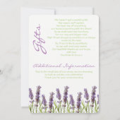 Lavendel-Abends-Einladung Einladung (Rückseite)