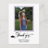 Lavendel Abschluss Vielen Dank Foto Postcard Postkarte (Vorderseite)