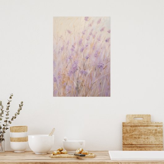 Lavendel Abstrakt Art Poster (Küche)