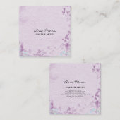 Lavendel Abstrakt Square Business Card Quadratische Visitenkarte (Vorne/Hinten)