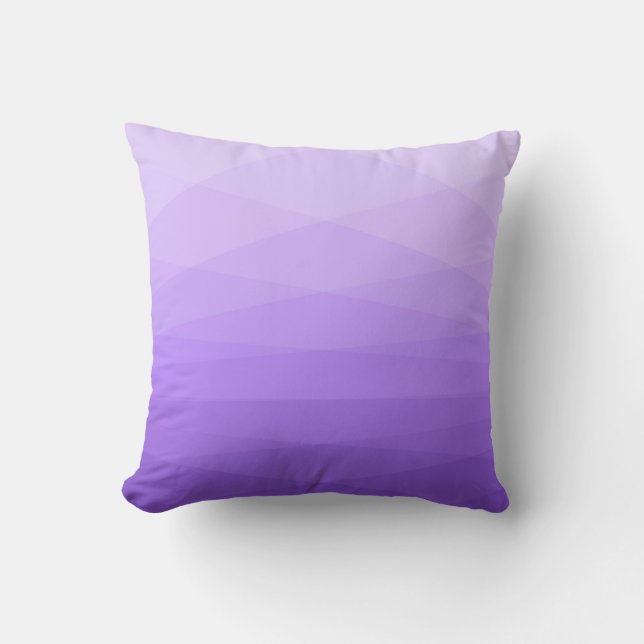 Lavendel Abstraktes Polygonal Design Kissen (Vorderseite)