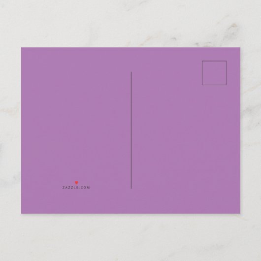 Lavendel #AD7682, Pastel Lila Ankündigungspostkarte (Rückseite)