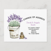 Lavendel Adressenänderung, neue Adresse Ankündigungspostkarte (Vorderseite)
