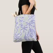 Lavendel Agapanthus-Blüte Salbeigrün Tasche (Von Nahem)