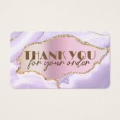 Lavendel agate Imitate Perlfoliendiskontkarte (Vorderseite)