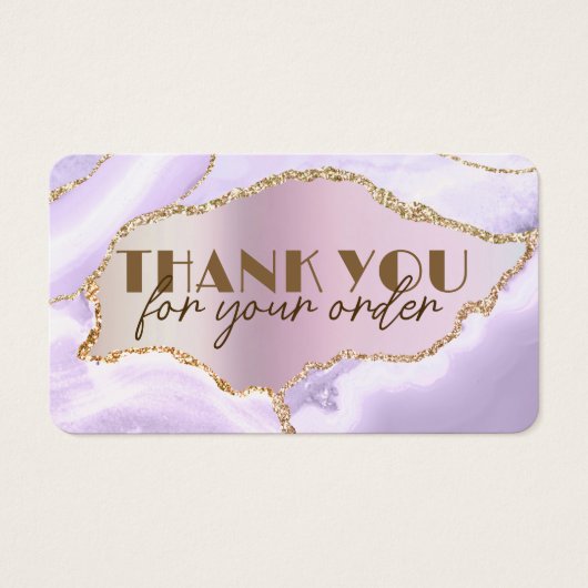 Lavendel agate Imitate Perlfoliendiskontkarte (Vorderseite)
