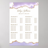 Lavendel Agate Preisliste Poster (Vorne)