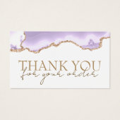 Lavendel aged danke Ihnen Rabattkarte (Vorderseite)