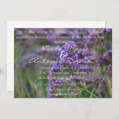 Lavendel am Meer Einladung (Vorne/Hinten)