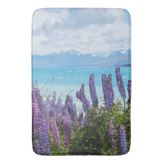 Lavendel am Seeufer Badematte (Vorderseite Vertikal)