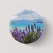 Lavendel am Seeufer Button (Vorderseite)