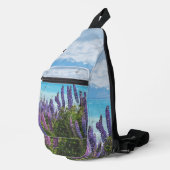 Lavendel am Seeufer Crossbody Bag (Rechte Ecke)