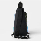 Lavendel am Seeufer Crossbody Bag (Rückseite)