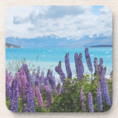 Lavendel am Seeufer Getränkeuntersetzer (Vorderseite)