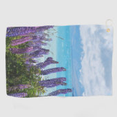 Lavendel am Seeufer Golfhandtuch (Horizontal)