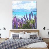 Lavendel am Seeufer Leinwanddruck (Insitu (Schlafzimmer))