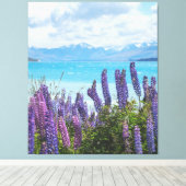 Lavendel am Seeufer Leinwanddruck (Insitu (Holzboden))