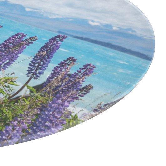 Lavendel am Seeufer Schneidebrett (Ecke)