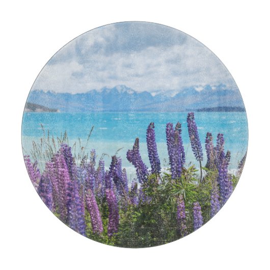 Lavendel am Seeufer Schneidebrett (Vorderseite)