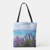 Lavendel am Seeufer Tasche (Rückseite)