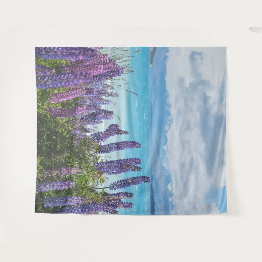 Lavendel am Seeufer Wandteppich (Vorderseite (Horizontal))