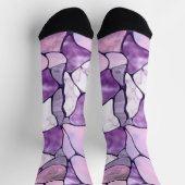 Lavendel Amethyst Marmorzellen abstrakt Socken (Oben)