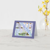 Lavendel an der Treppe Karte (Gelbe Blume)