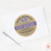Lavendel an Kraft BeesWachs Lip Balm gepunktete Gr Runder Aufkleber (Umschlag)