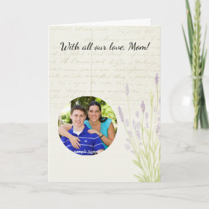 Lavendel-Anbau Vintage-Handschrift Muttertag Karte