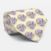 Lavendel-Anemonen-Krawatte Krawatte (Gerollt)