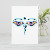 Lavendel aquamariner Buddha Eyes.png Einladung (Stehend Vorderseite)