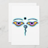 Lavendel aquamariner Buddha Eyes.png Einladung (Vorne/Hinten)