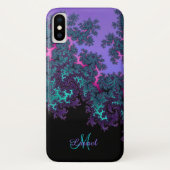 Lavendel-aquamarines Fraktal personalisierter Case-Mate iPhone Hülle (Rückseite)