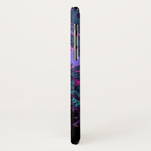 Lavendel-aquamarines Fraktal personalisierter Case-Mate iPhone Hülle (Hinten/Links)
