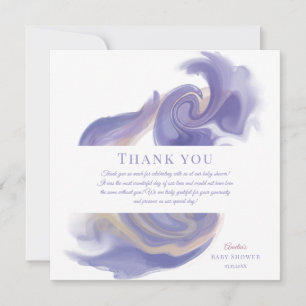 Lavendel-Aquarell-Abstrakt-Geburtstag Dankeskarte