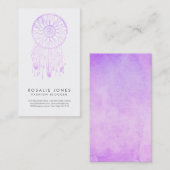 Lavendel-Aquarell-Traum-Fänger wunderlich Visitenkarte (Vorne/Hinten)