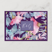 Lavendel Aquarell Wildblume Grünpflanzen Begleitkarte (Rückseite)