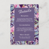 Lavendel Aquarell Wildblume Grünpflanzen Begleitkarte (Vorderseite)